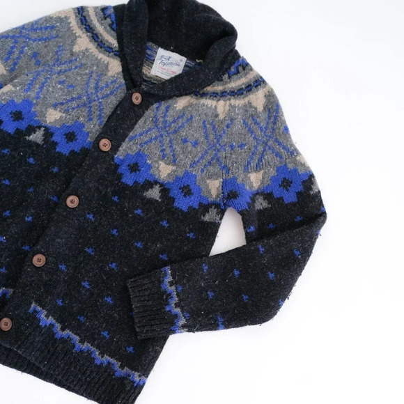 TopMan Black and Blue Knit Cardigan  ~Medium - Picture 14 of 14